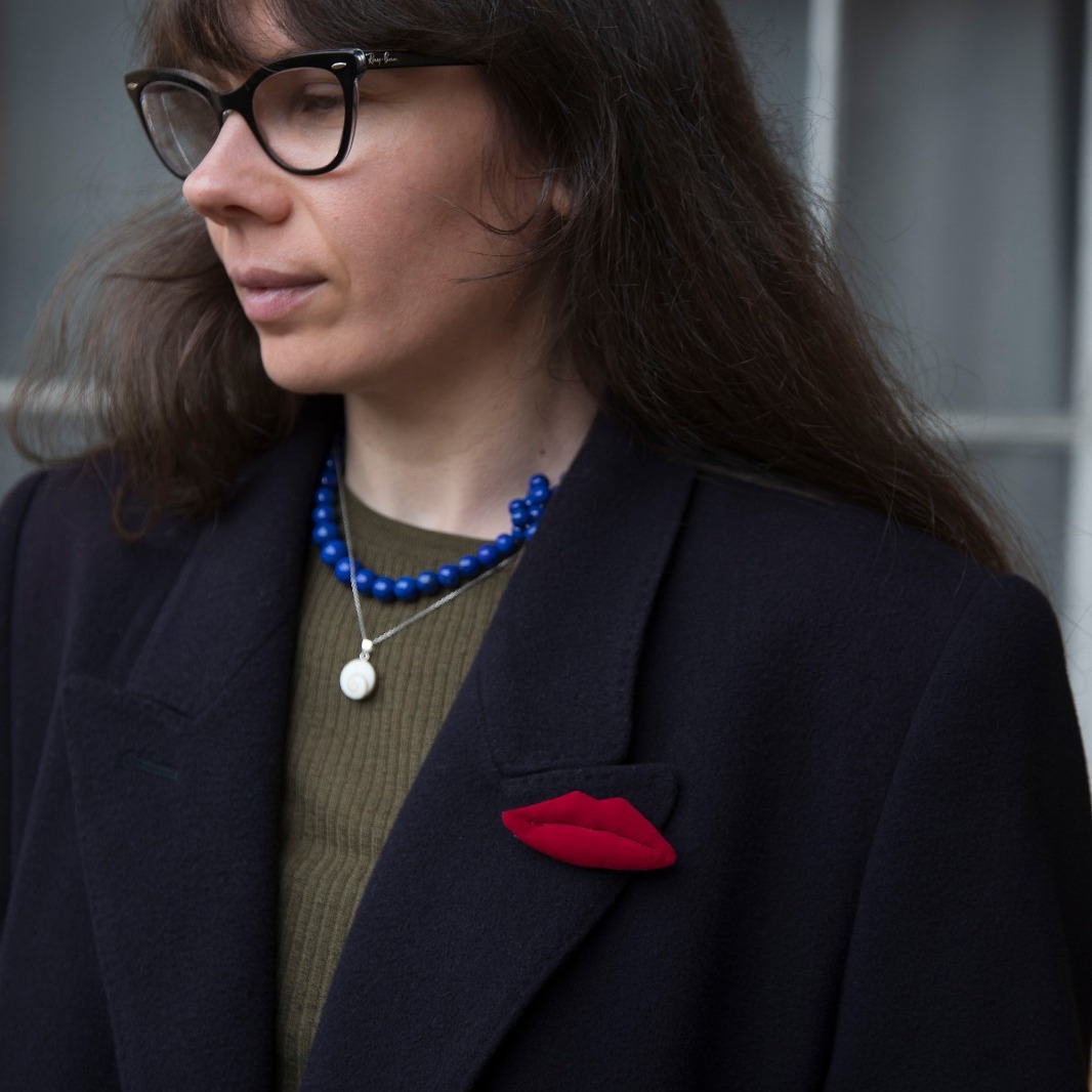 “Les Lèvres Rouges” Burgundy Brooch  - Limited Edition